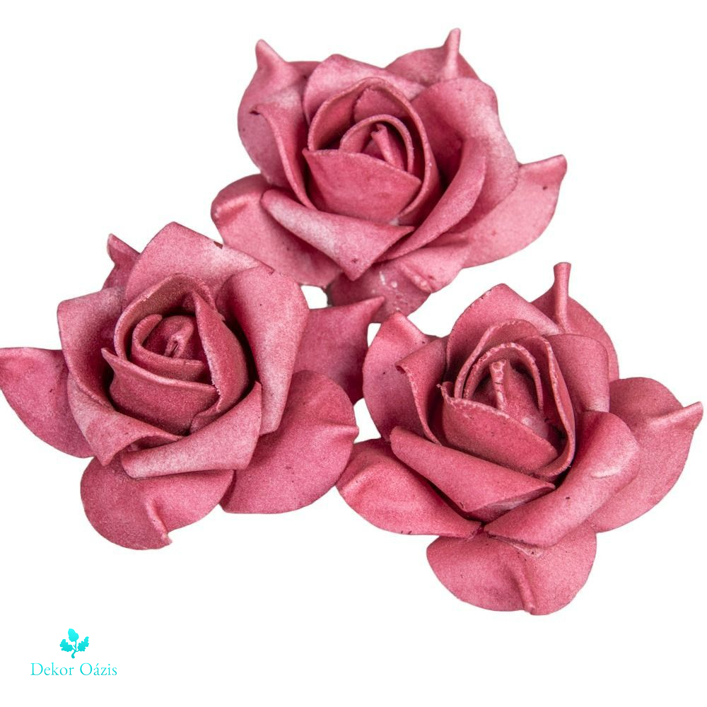 Polifoam rózsa fej 7cm - Több színben 