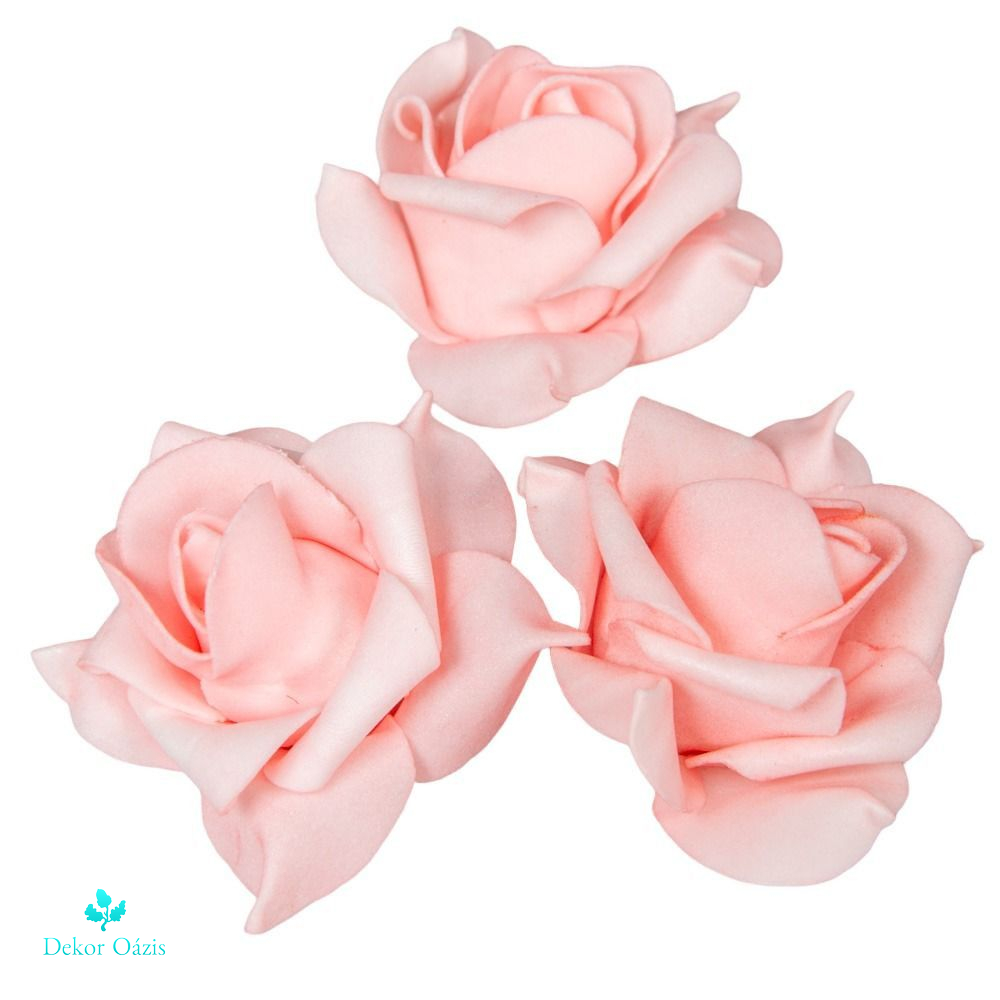 Polifoam rózsa fej 7cm - Több színben 