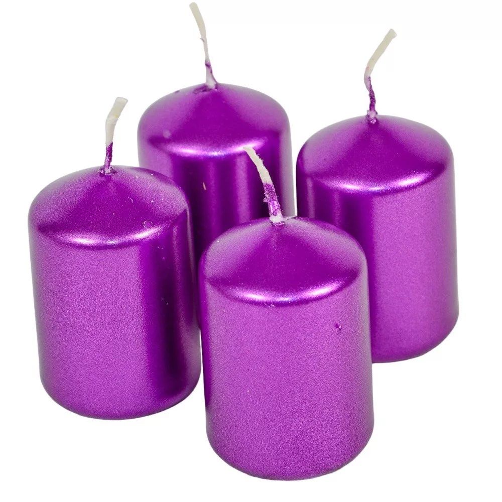 Adventi metál díszgyertya 4db - Több színben és méretben Adventi metál díszgyertya 4db - Több színben és méretben