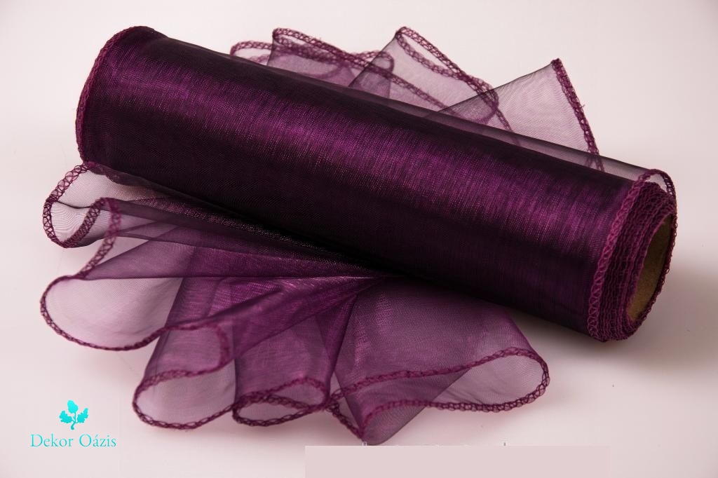 Organza tekercs szegett 20 cm x 8,2 m- Több színben 