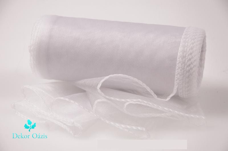 Organza tekercs szegett 20 cm x 8,2 m- Több színben 