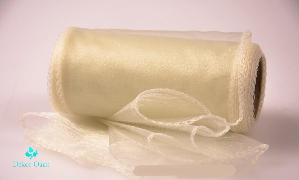 Organza tekercs szegett 20 cm x 8,2 m- Több színben 