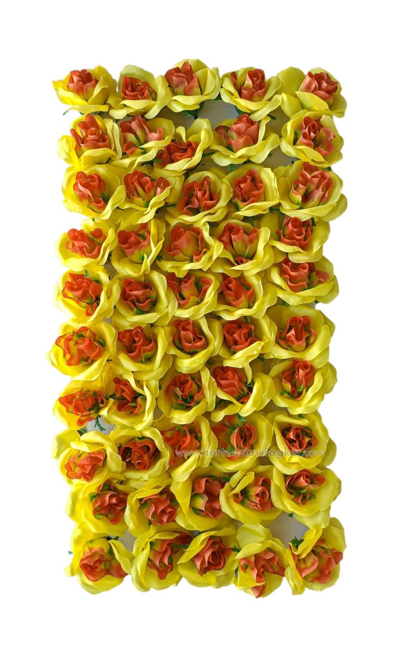 Nyílt rózsa fejvirág 12cm - 50db/tálca - Több színben Nyílt rózsa fejvirág 12cm - 50db/tálca - Több színben