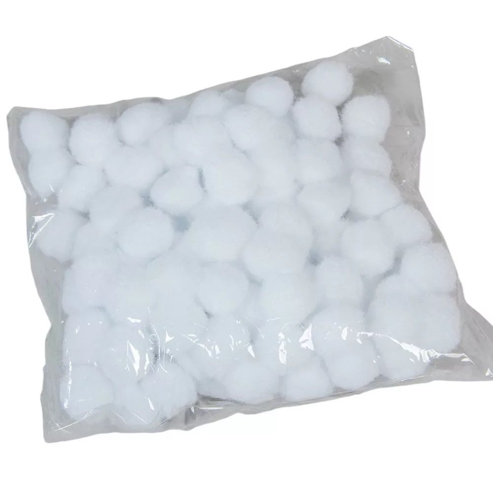 Fehér pompon 100 db - 2 méretben 