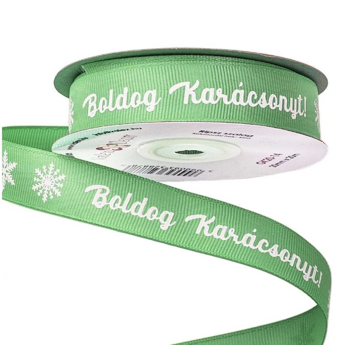 Boldog Karácsonyt ripsz szalag 20mm*20m - Több színben 