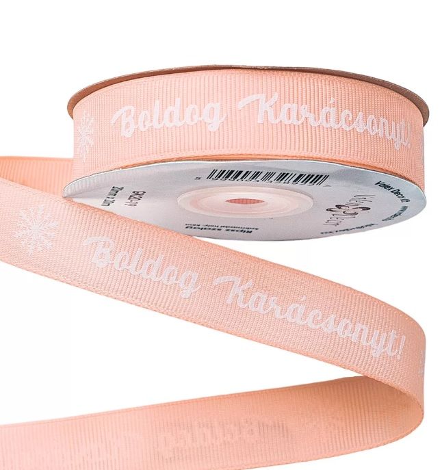 Boldog Karácsonyt ripsz szalag 20mm*20m - Több színben 