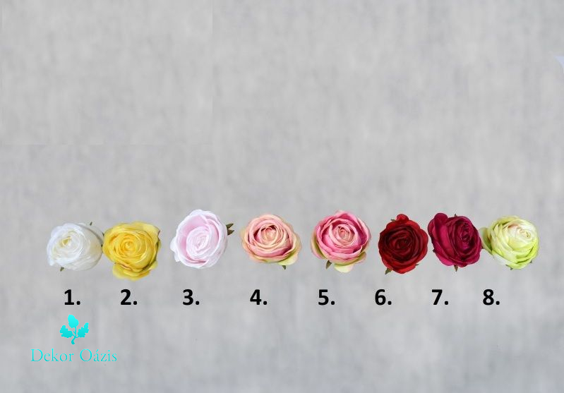 Polifoam rózsa fej 8cm- 12 db/ csomag -Több színben