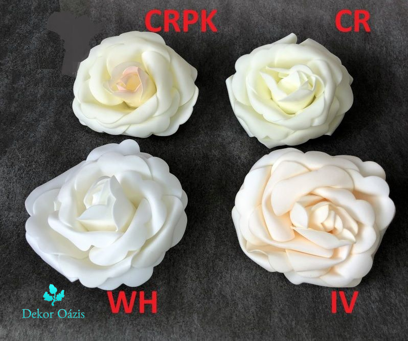 Polifoam rózsa fej 12-13cm - 12 db/ csomag - Több színben