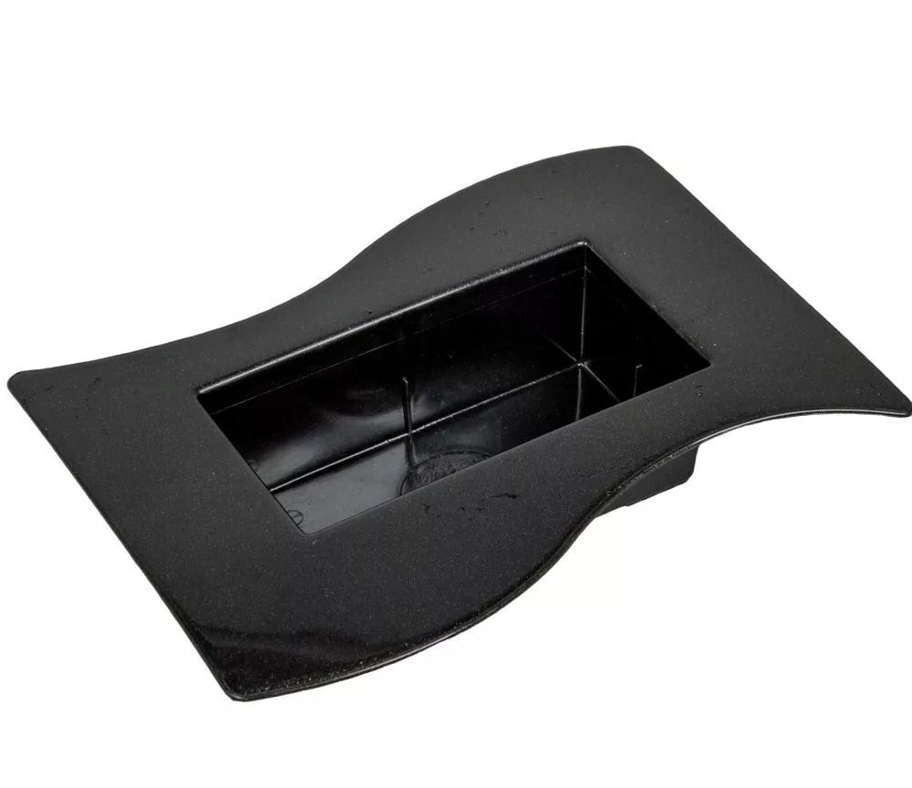 Műanyag szögletes virágtál 24 × 12 × 5 cm – arany, fekete és fehér Műanyag szögletes virágtál 24 × 12 × 5 cm – arany, fekete és fehér