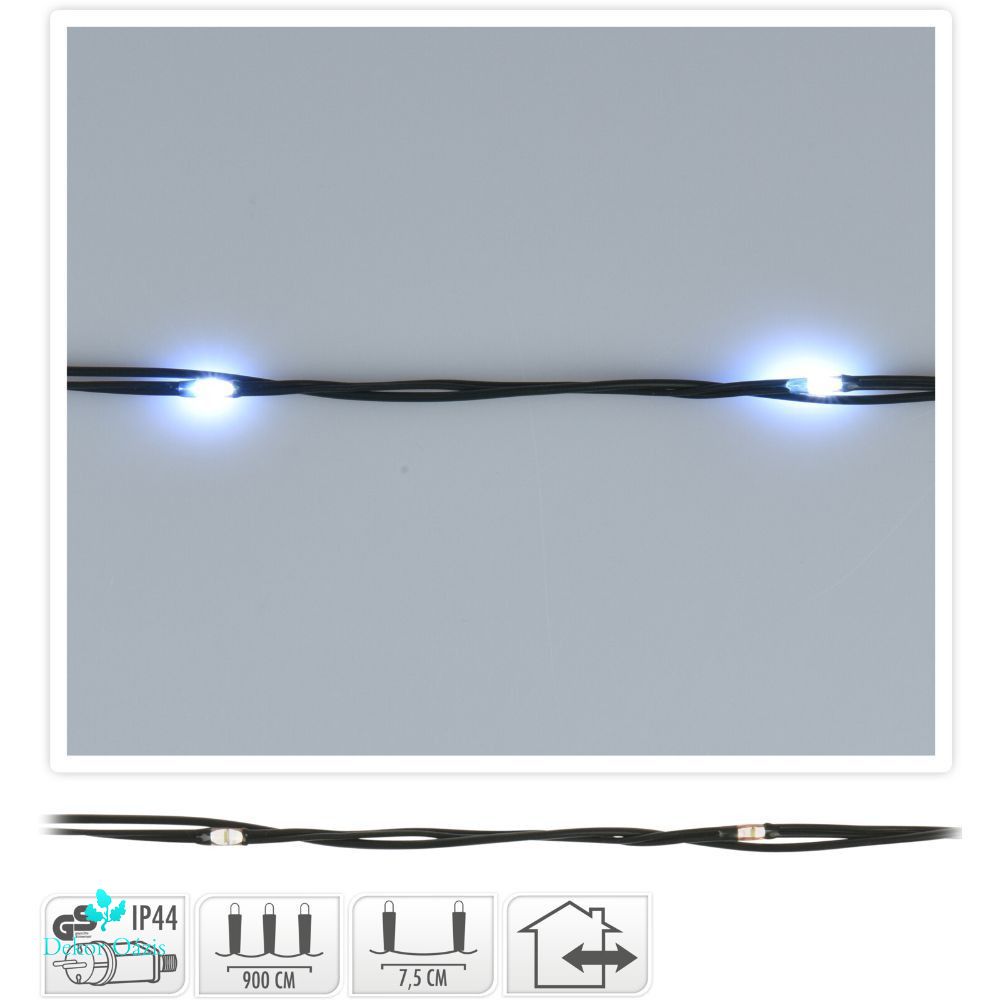 120 LED-es drótos fényvezeték adapteres 8 funkcióval - 3 színben