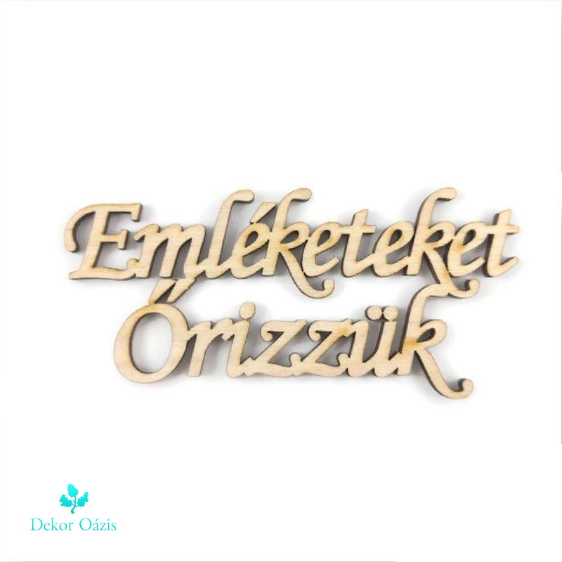 Emléketeket őrizzük felirat - 5 db / csomag