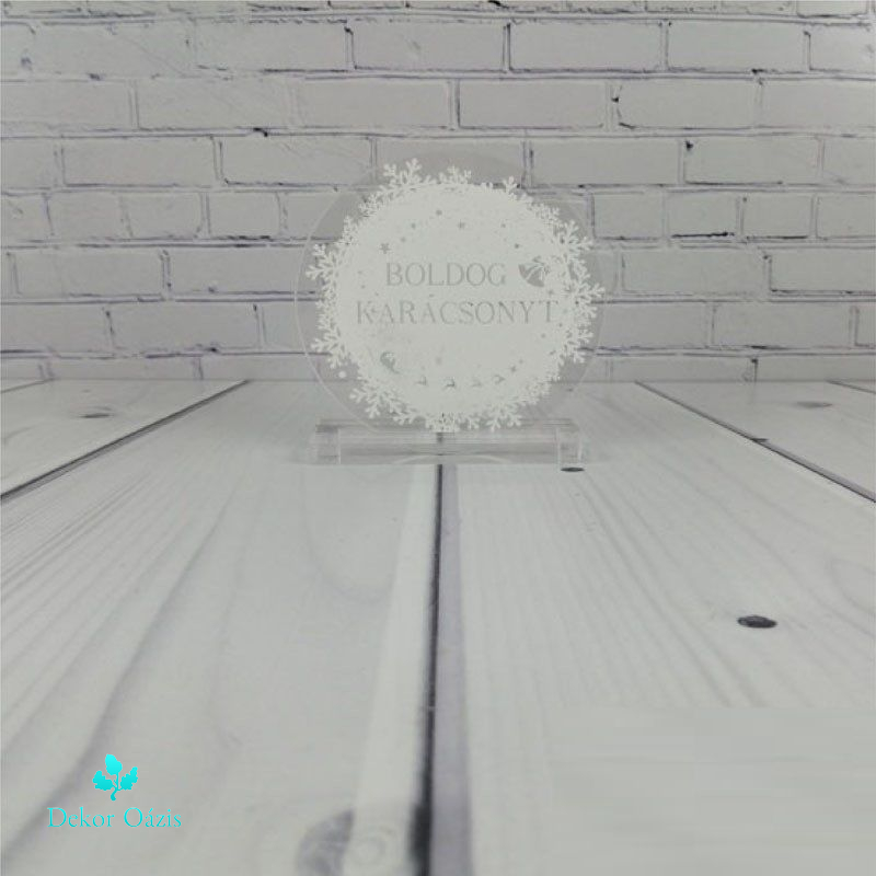 Kör alakú karácsonyi plexi 7 cm - 3 db /csomag - Több féle Kör alakú karácsonyi plexi 7 cm - 3 db /csomag - Több féle