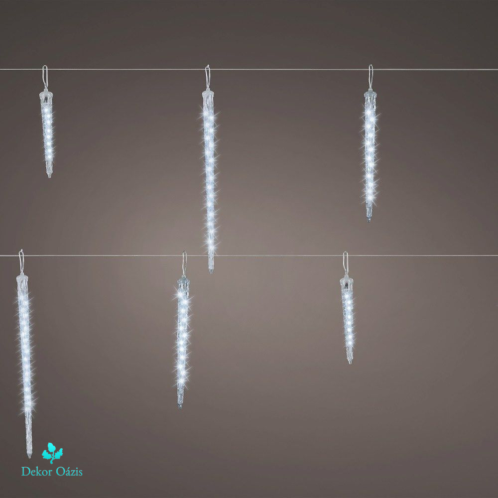 Jégcsap 96 LED-es adapteres hideg fehér