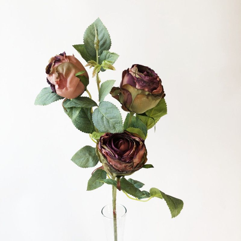 Rózsaág 68cm szárított hatású - 4 színben
