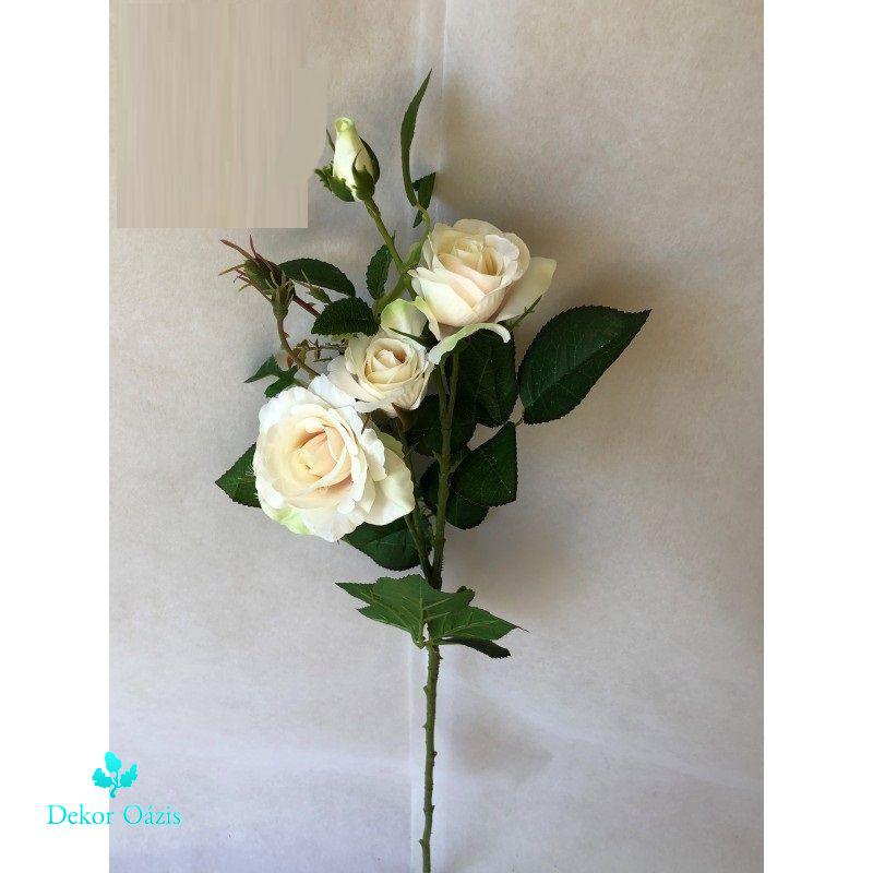 Rózsaág 76cm - Fehér