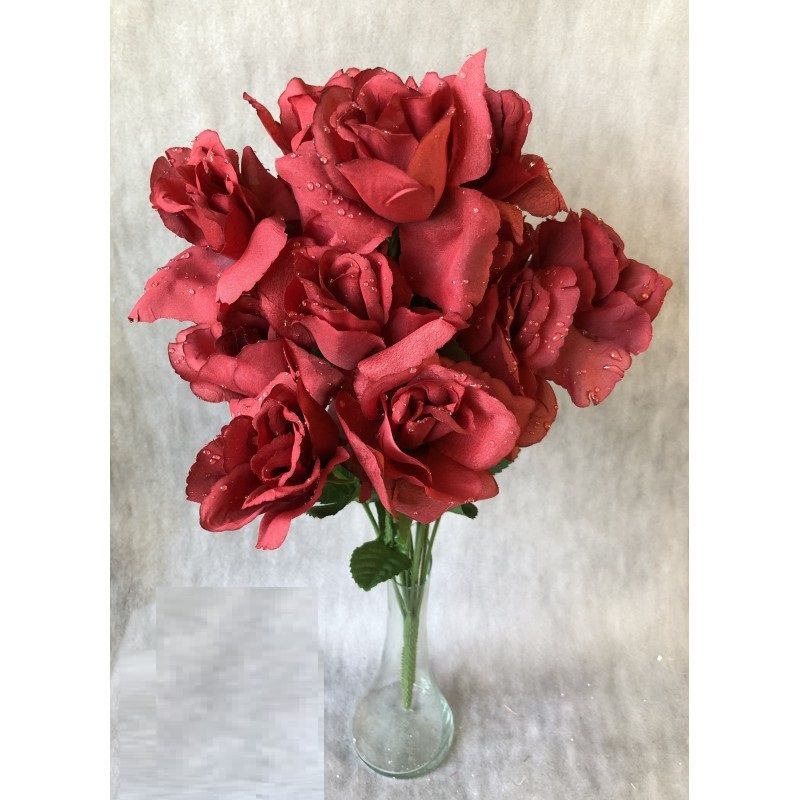 Cseppes nyílt rózsa csokor x14 - 7 színben