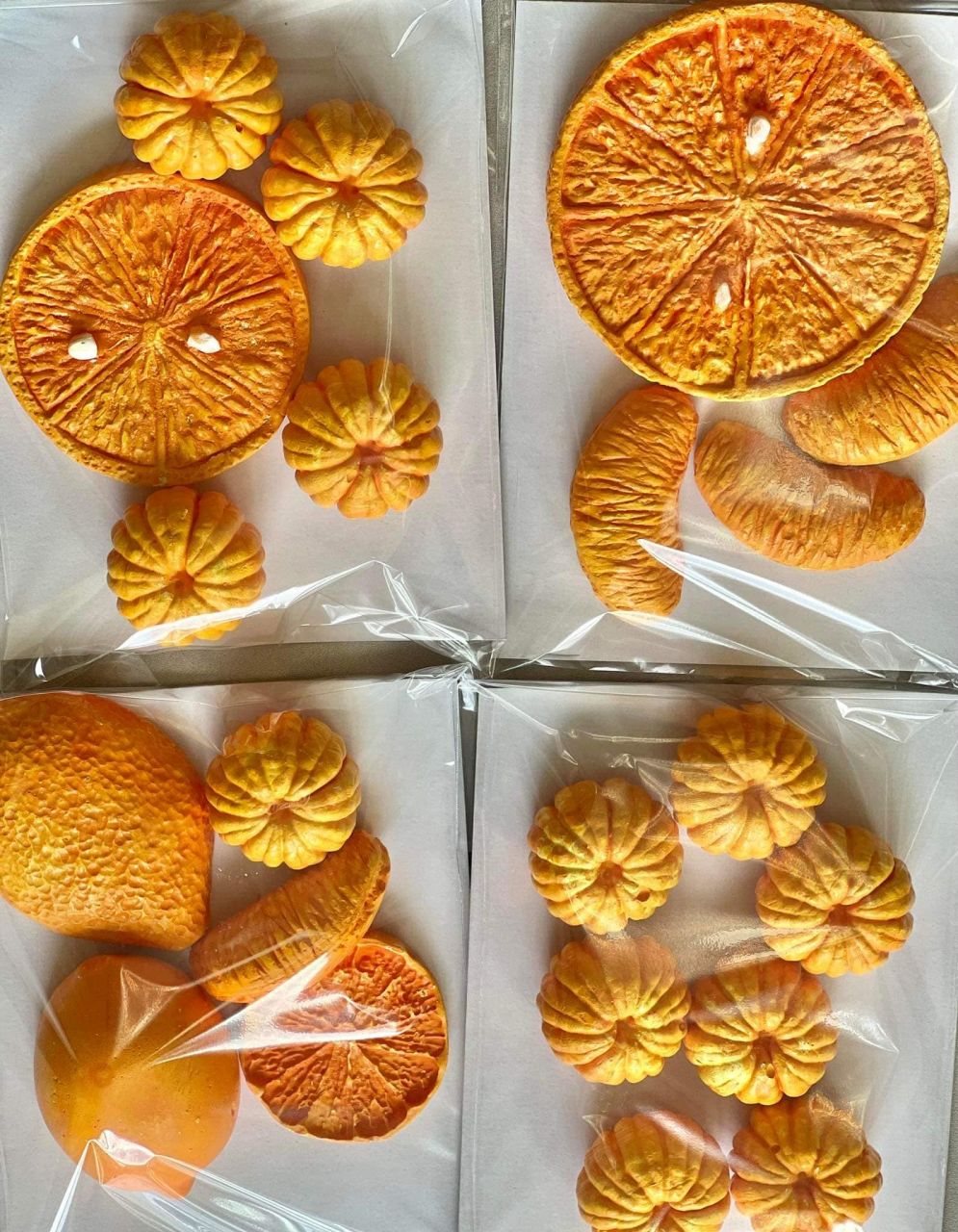 3D-s gipsz narancs szettek - 4 féle