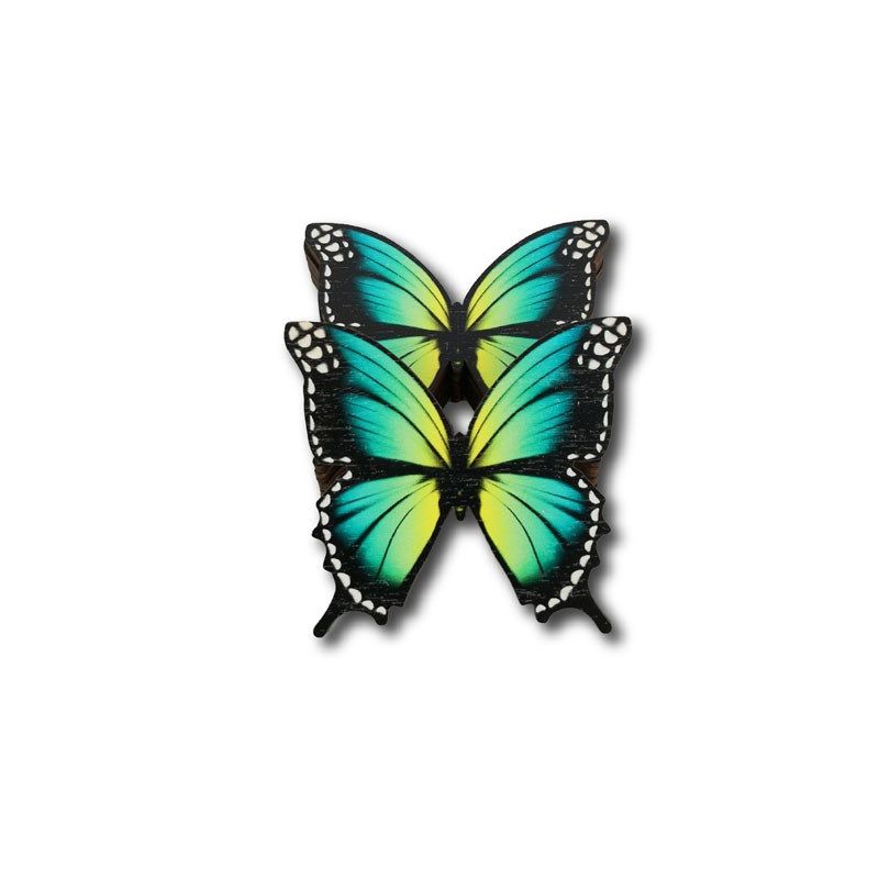 Fa pillangó 5,5x6 cm 5 db /csomag - Több színben