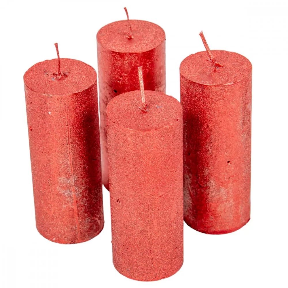 Rusztikus metál henger 40x100 mm 4 db/csomag- Több színben