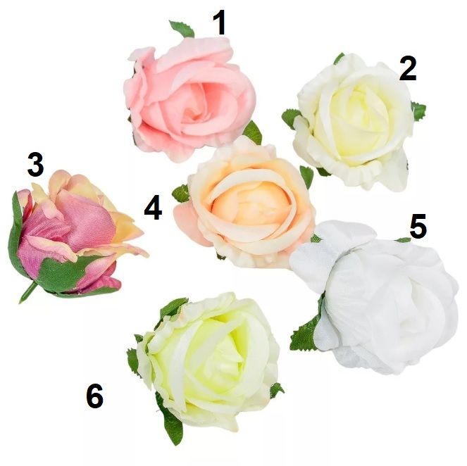 Rózsa virágfej D7cm 24db/csomag - Több színben 