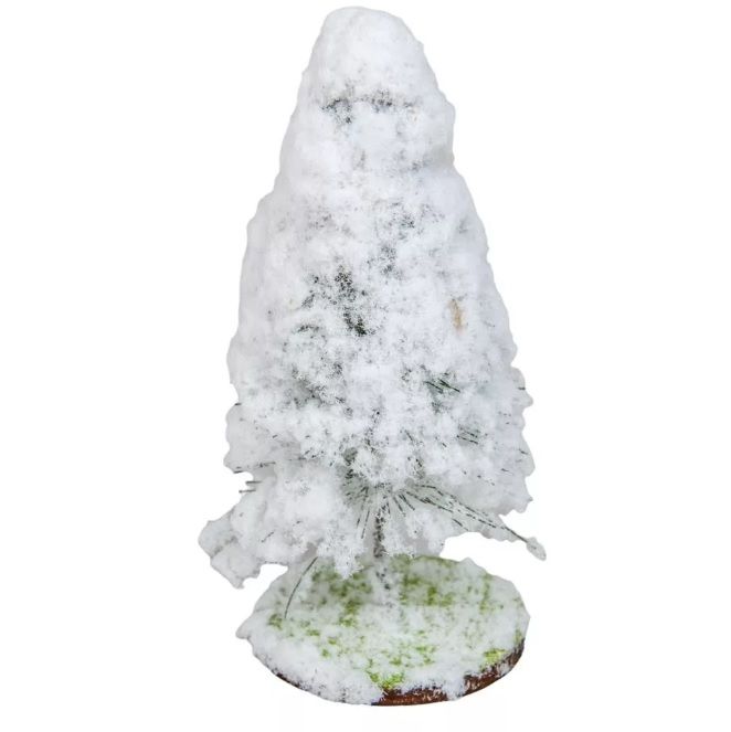 Mini fenyő havas korong aljzattal 12cm