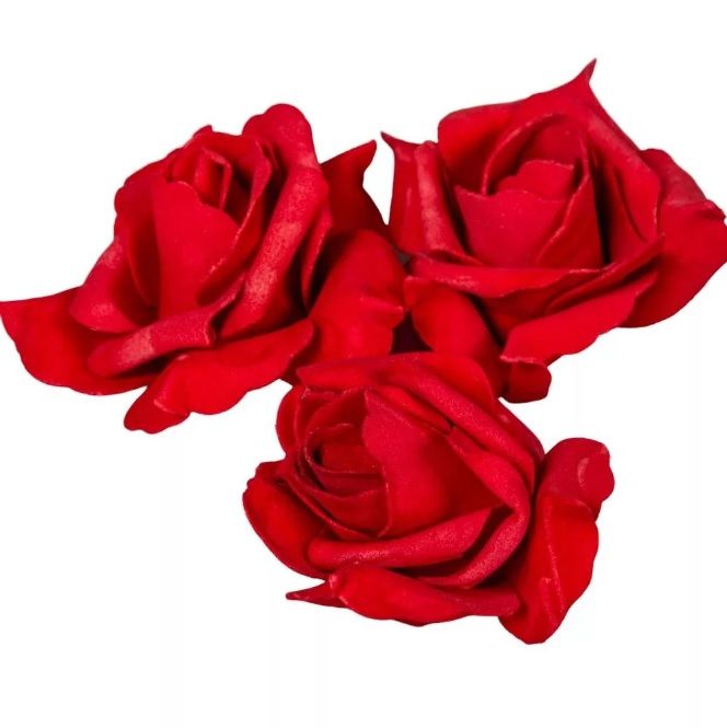 Polifoam rózsa virágfej D8cm M5cm 12db-os - Több színben