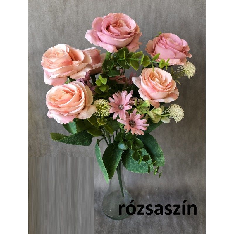 Rózsa csokor x10 40cm - Több színben