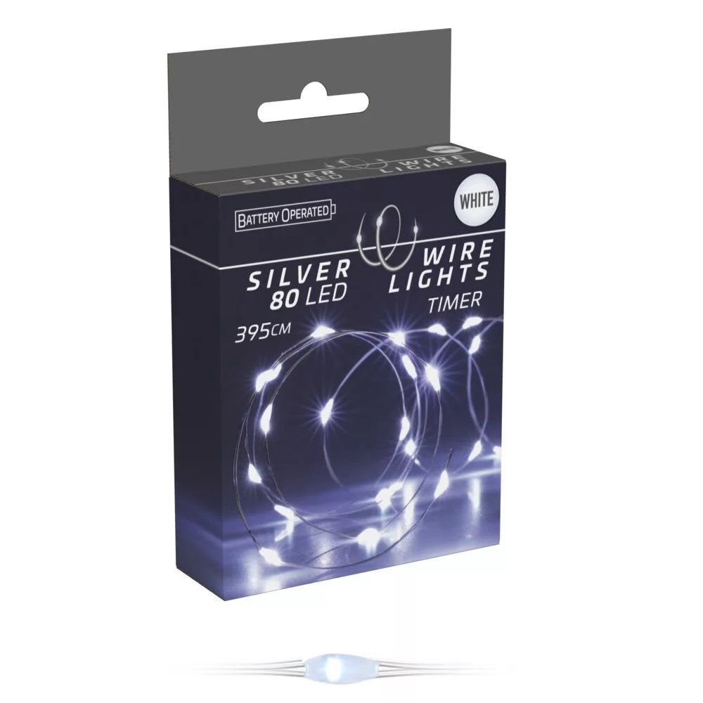 Drótkábeles fényfüzér 80 LED-es - Több féle 
