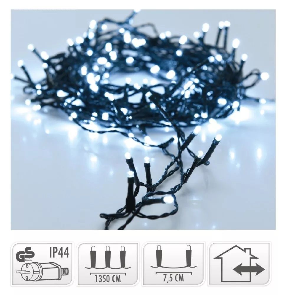 Fényfüzér 180 LED-es adapteres - 3 színben 