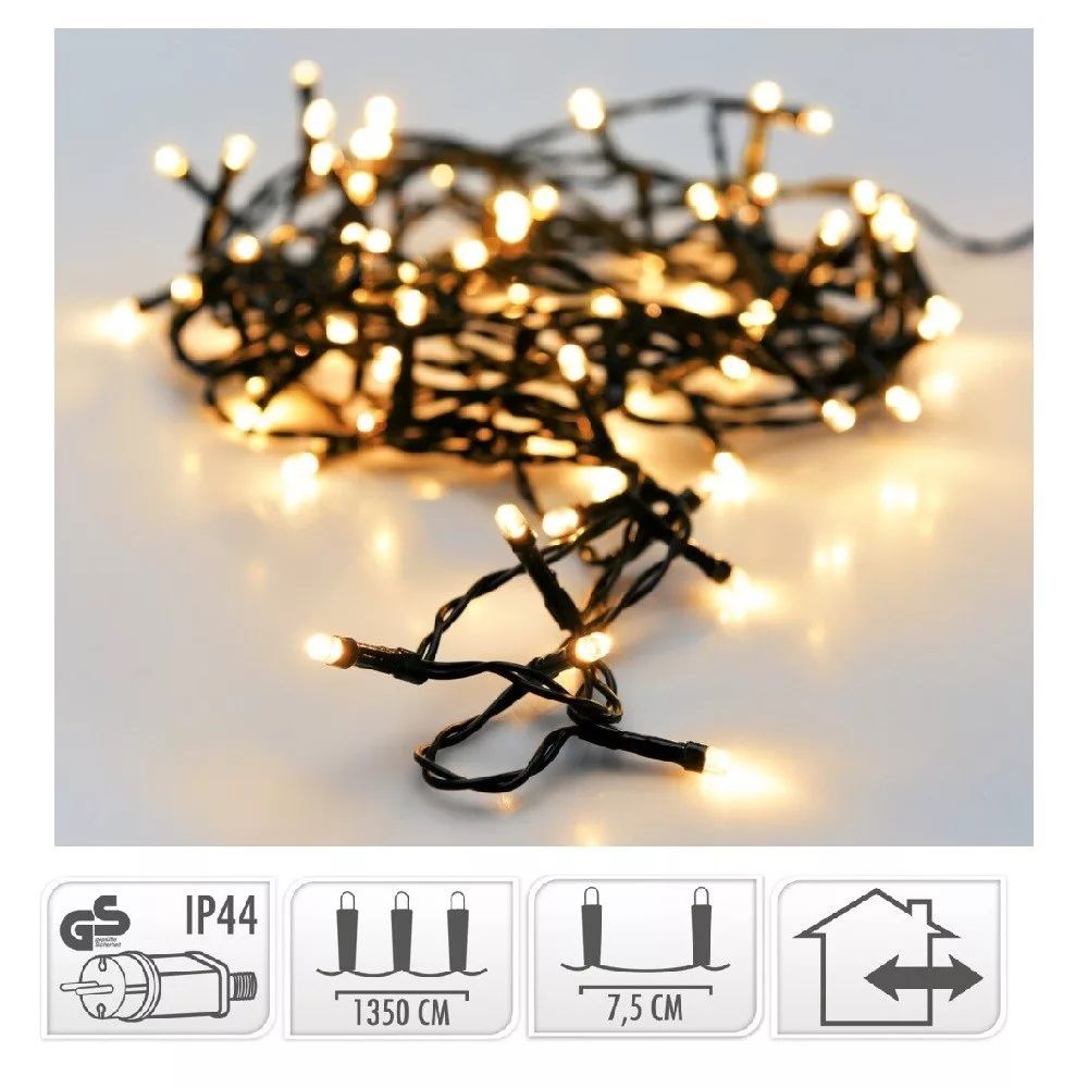 Fényfüzér 180 LED-es adapteres - 3 színben 