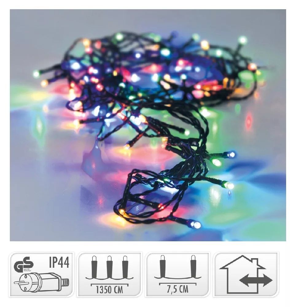 Fényfüzér 180 LED-es adapteres - 3 színben 