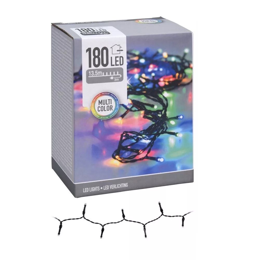 Fényfüzér 180 LED-es adapteres - 3 színben 