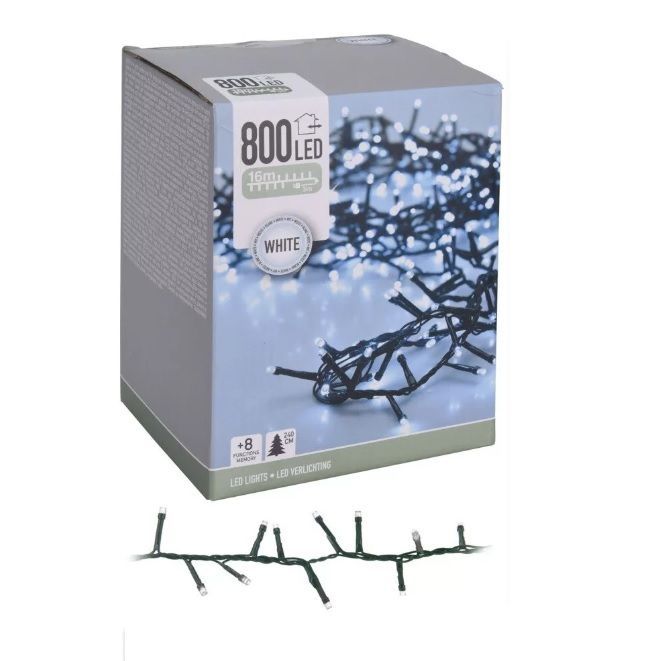 Sűrű kültéri fényfüzér 800 LED-es programos adapterrel 16m -3 színben 