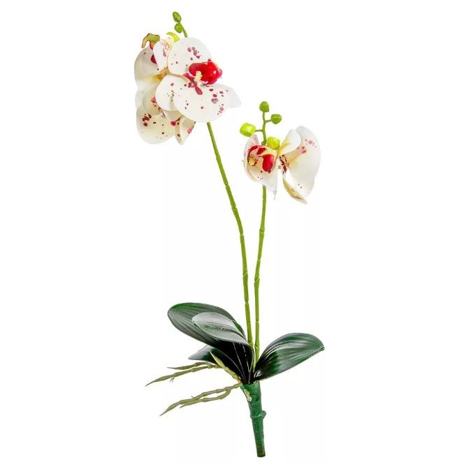 Orchidea ág levéllel gumi M48cm - Több színben