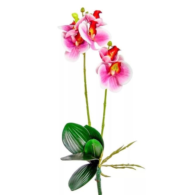 Orchidea ág levéllel gumi M48cm - Több színben