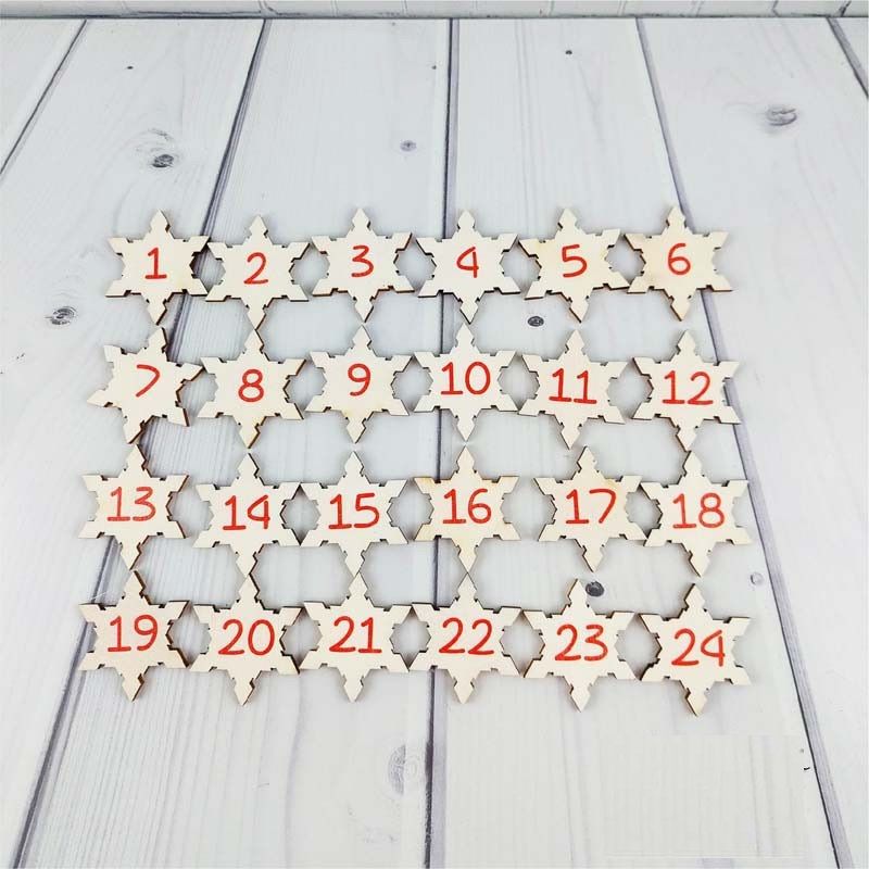 Mini hópihe - Advent szett 3 x3 cm 24 db /csomag