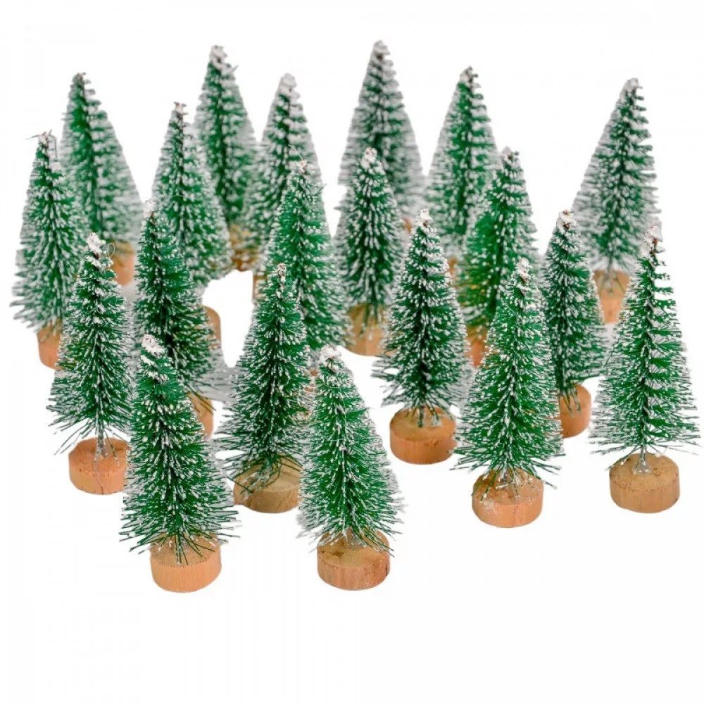 Mini fenyőfa zöld fa talpon M6cm 20db-os
