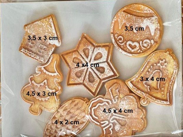 Mézeskalácsos sütik 3D gipsz figura szett - Több féle