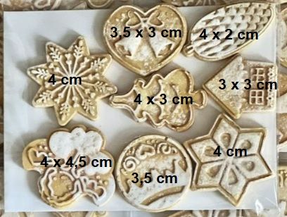 Mézeskalácsos sütik 3D gipsz figura szett - Több féle
