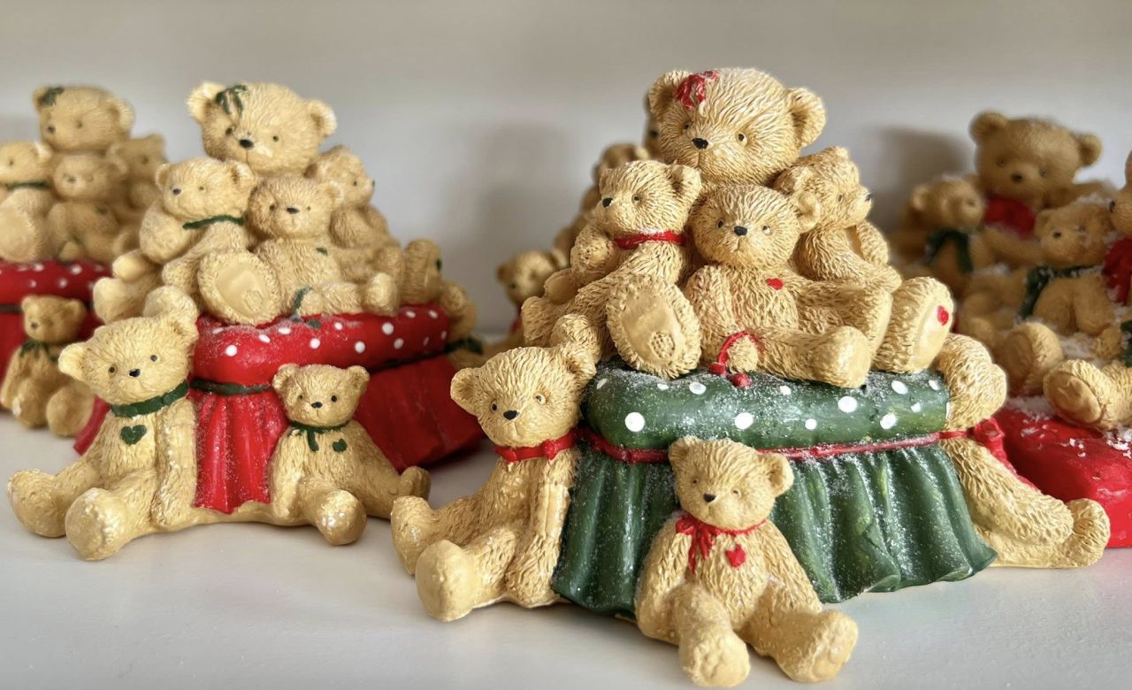 Macik 3D gipsz figura -3 színben  Macik 3D gipsz figura -3 színben