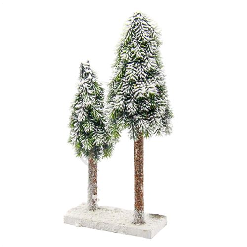 Fenyőfa havas 2 db 18x40x30 cm