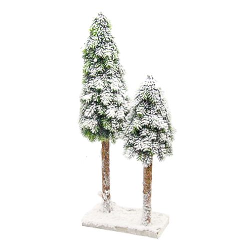 Fenyőfa havas 2 db 20x55x40 cm
