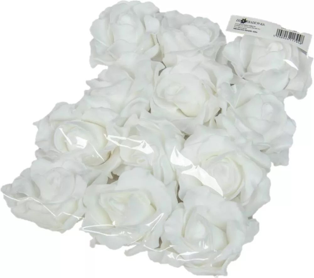 Polifoam rózsa virágfej WHK D6cm 12db-os