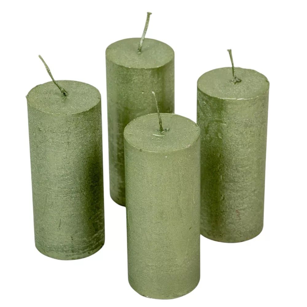 Rusztikus metál henger 50x120 mm 4 db / szett - Több színben