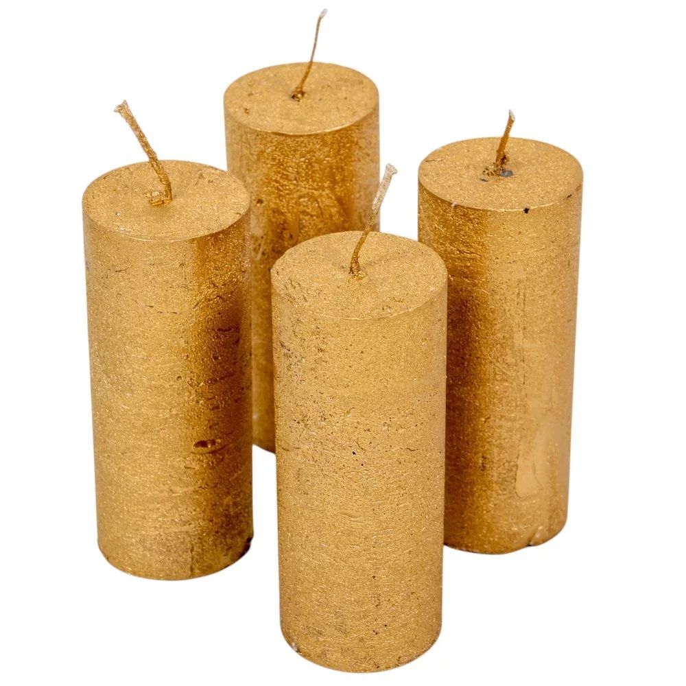 Rusztikus metál henger 50x120 mm 4 db / szett - Több színben