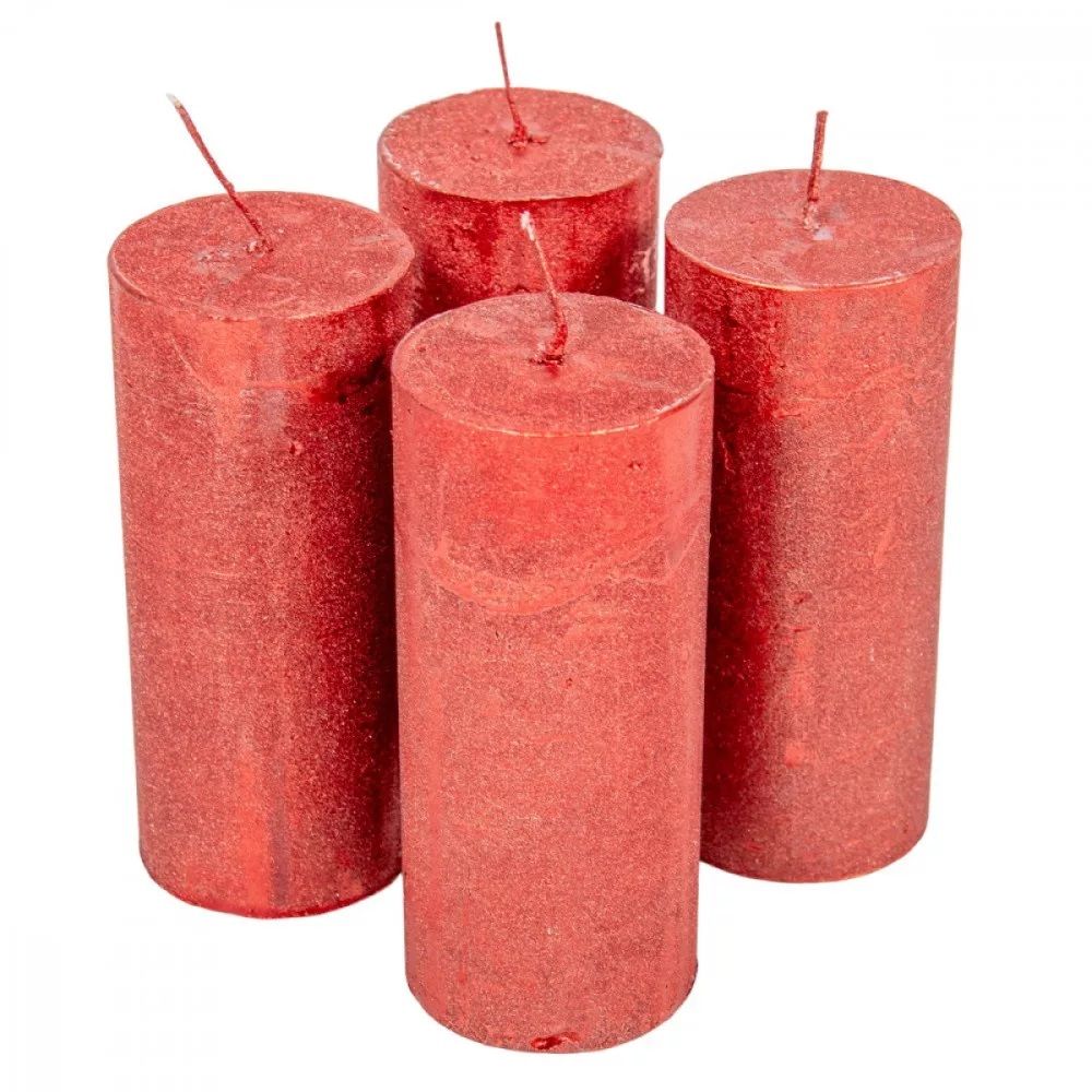 Rusztikus metál henger 50x120 mm 4 db / szett - Több színben