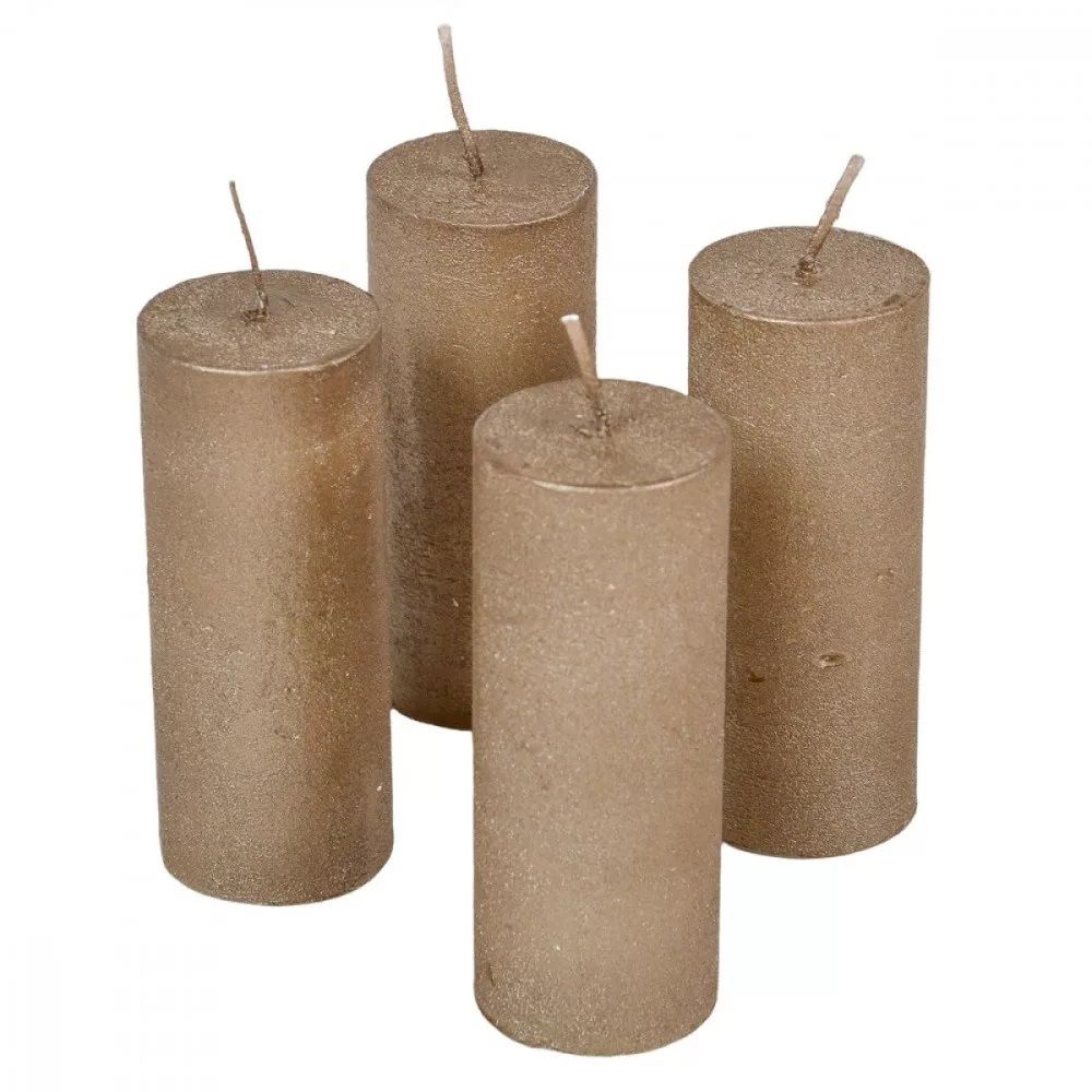 Rusztikus metál henger 50x120 mm 4 db / szett - Több színben