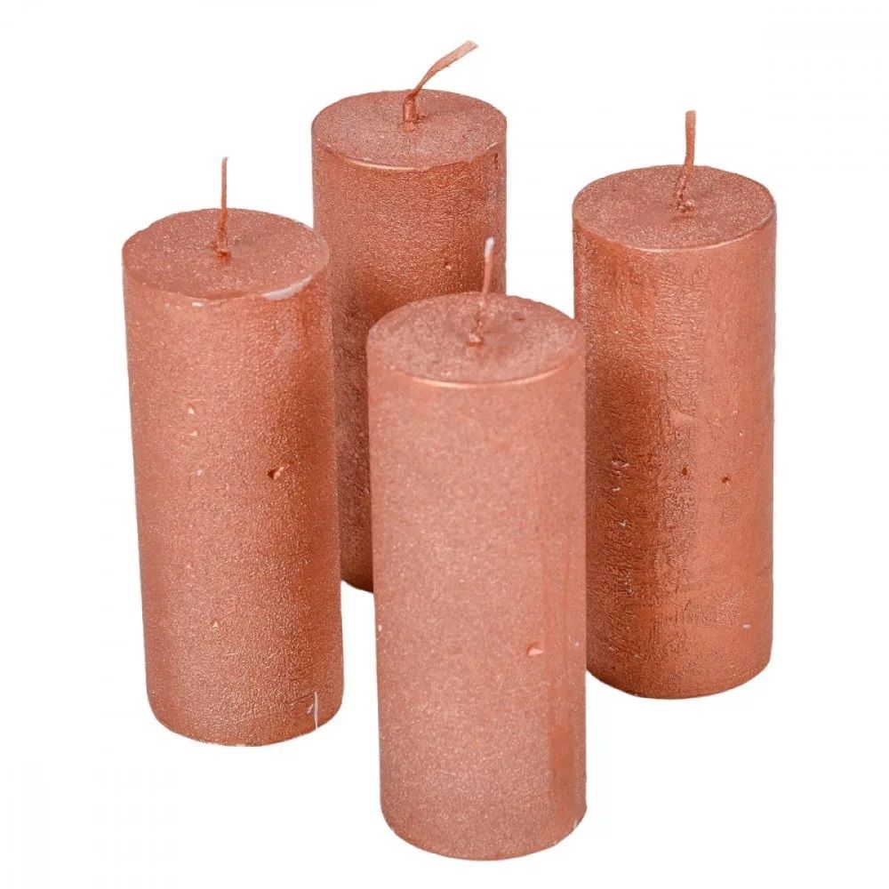 Rusztikus metál henger 50x120 mm 4 db / szett - Több színben