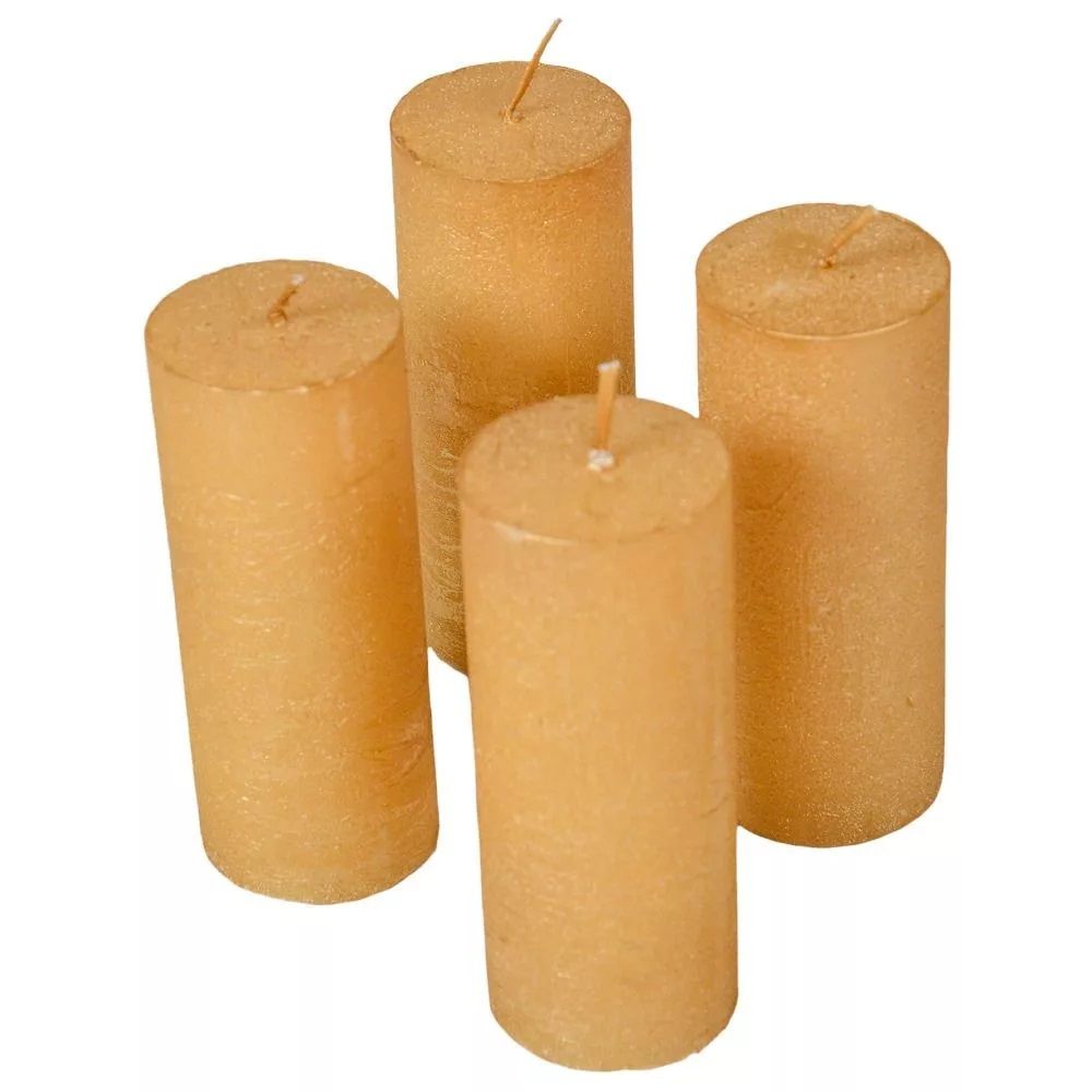 Rusztikus metál henger 50x120 mm 4 db / szett - Több színben