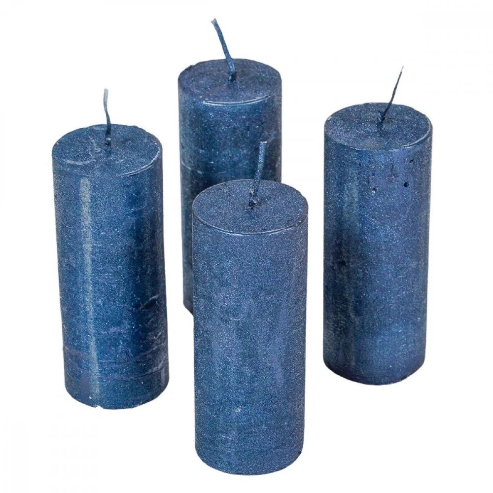 Rusztikus metál henger 50x120 mm 4 db / szett - Több színben